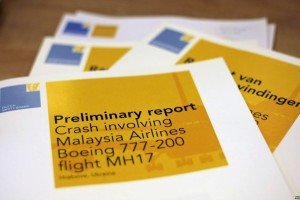 Preliminary report of MH17 investigators issued on Sept 9, 2014