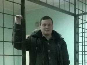 Victor Shapinov in detention in Donetsk, Dec 2014