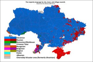 Map two of Ukraine language