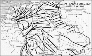 Map of final weeks of WW2