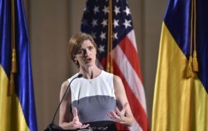 U.S. Ambassador to the United Nations, Samantha Power, in Kiev on June 11, 2015. (Reuters)