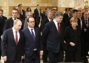 Ceasefire talks in Minsk, Belarus on Feb. 11, 2015, photo by Reuters