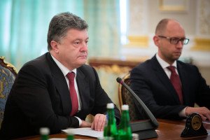 Petro Poroshenko and Arseniy Yatsenyuk