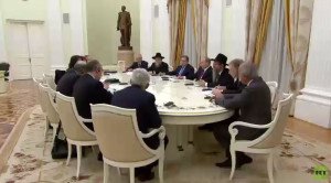 Vladimir Putin meets with representatives of the European Jewish Congress in the Kremlin, Jan 19, 2016 (RT.com)