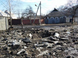 Shelling in Donetsk by Ukrainian armed forces in Feb 2016 (Novorossiya Today)