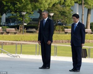 Barak Obama in Hiroshima, Japan on May 27, 2016. No apology, but lots of crocodile tears (EPA)