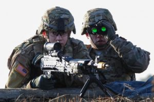 U.S. Army soldiers on exercise in Lithuania, March 4, 2015 (U.S. Army photo)