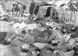 Victims of massacre committed by UKrainian Partisan Army in the village of Lipniki, Poland 1943 (Wikipedia)