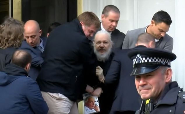 Assange arrested by the British police on April 11, 2019