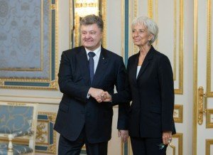 Petro Poroshenko and IMF Managing Director Christine Lagarde in Kyiv on Sept 6, 2015 (Ukrainian Presidential Press-Service)