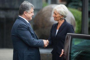 President Poroshenko meets IMF Managing Director Christine Lagarde in Kyiv on Sept 6, 2015 (Office of President of Ukraine)