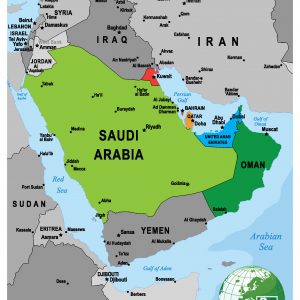 Map of Arab Gulf states - New Cold War: Know Better