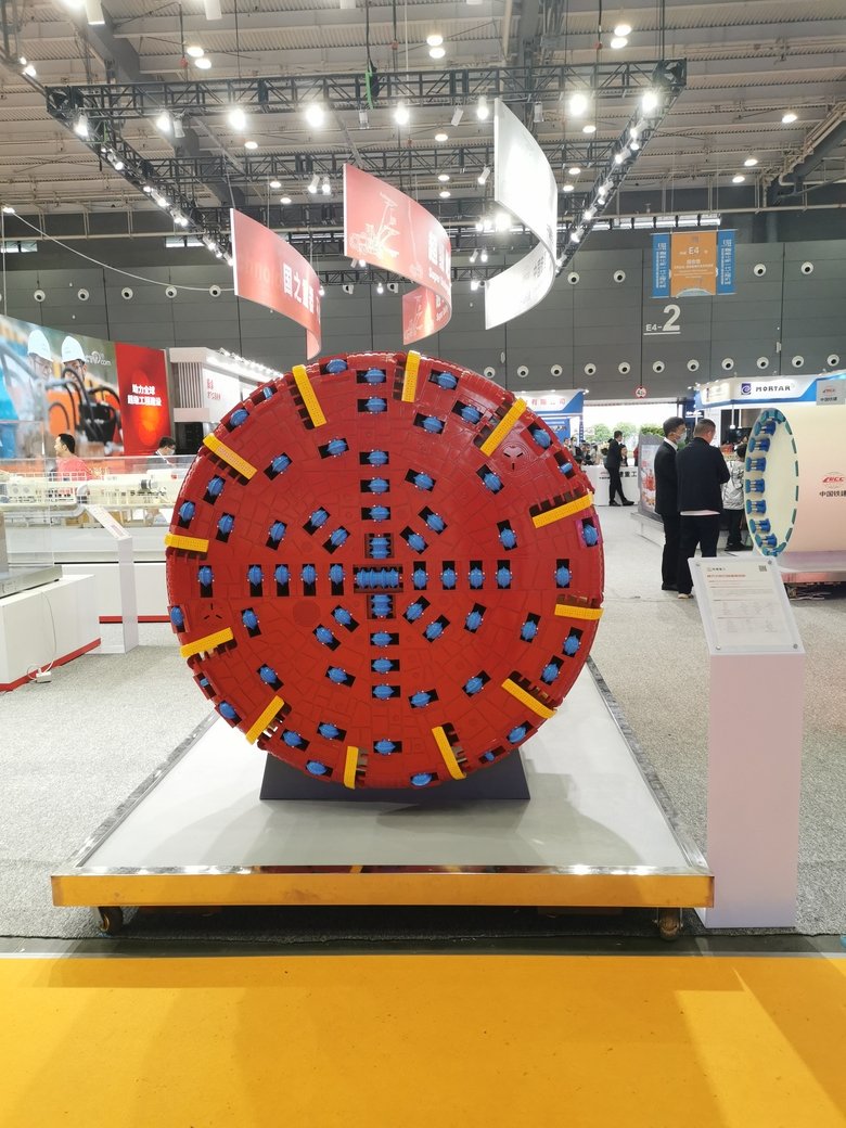 Machinery of China Railway Construction Heavy Industry Co., Ltd. is displayed at the 2021 Changsha International Construction Equipment Exhibition, in Changsha, Hunan, China.