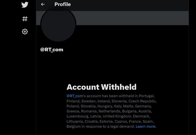 RT and Sputnik banned from Twitter.