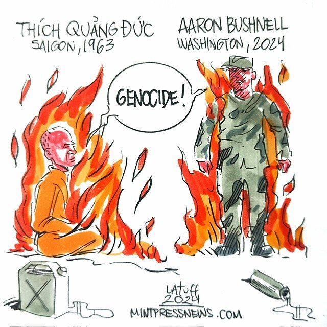 selfimmolation_of_thich_quang_duc_and_aaron_bushnell_cartoon_by_latuff